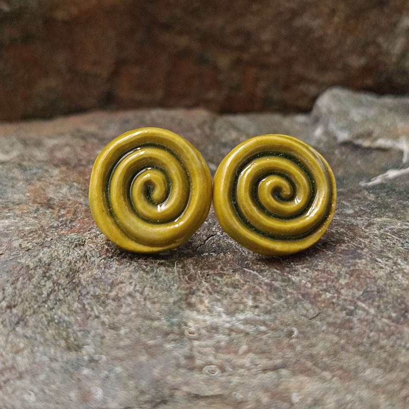 Kolczyki Zielone Spiralki