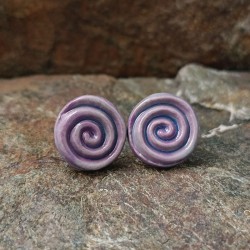 Kolczyki Fioletowe Spiralki