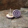 Kolczyki Fioletowe Spiralki