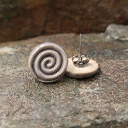 Kolczyki Szare Spiralki