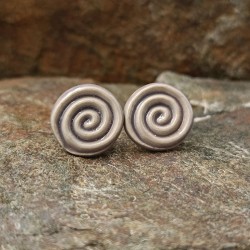 Kolczyki Szare Spiralki